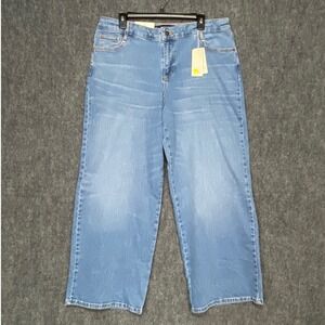 Boden Denim Women's Size 12P Petite Wide Leg Jeans R0208 Low Rise Light Wash NWT